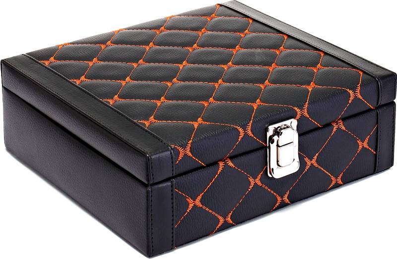 Valley PU Leather Watch Box Watch Box (Black, Orange, Holds 8 Wat...more deal from flipkart
