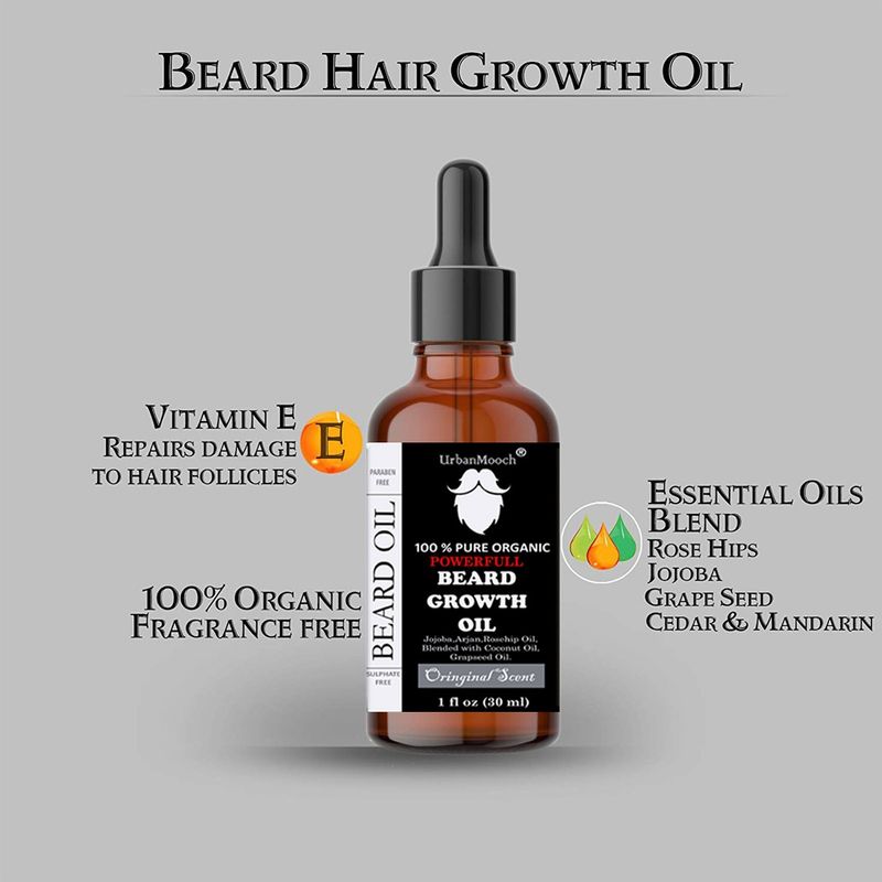 UrbanMooch Beard Growth Oil & Brush - Image 3