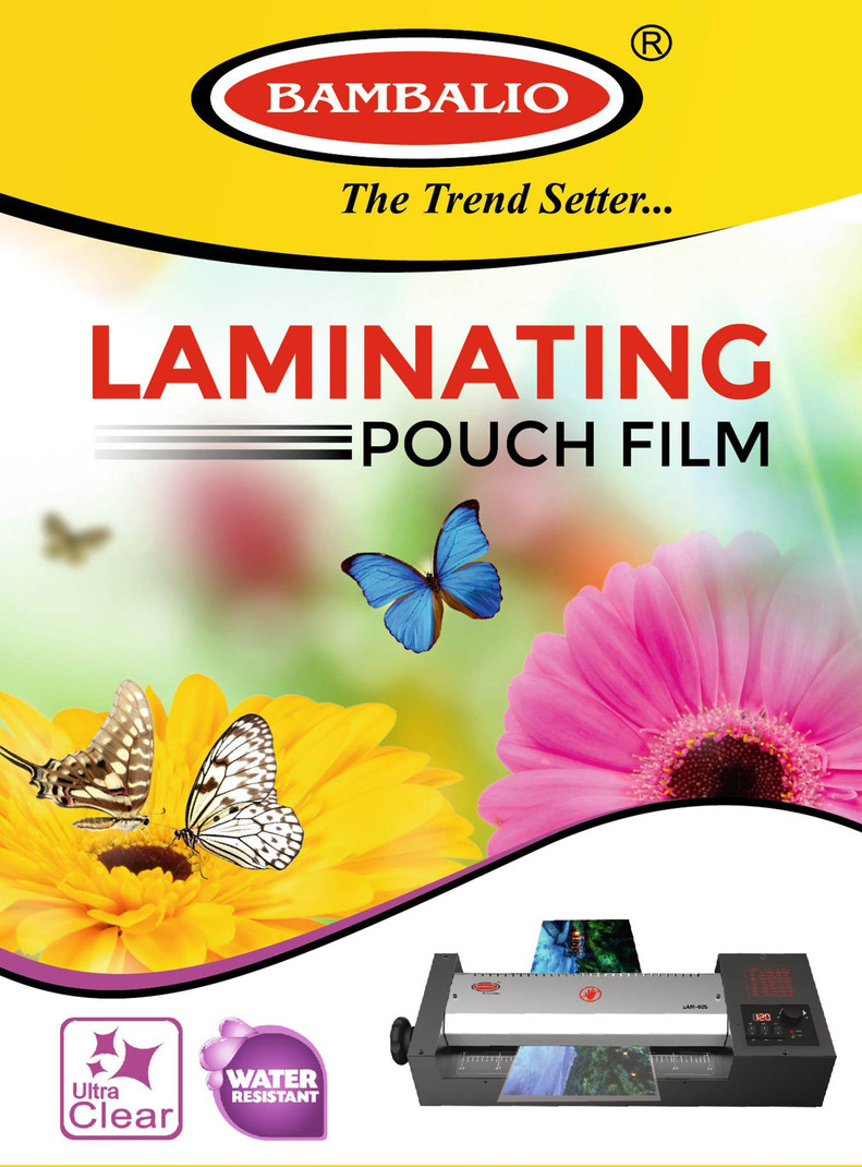 BAMBALIO Professional Thermal Laminating Pouch 65 X 95 mm Id Card Size - 350 Microns /100 Sheets LAM-690 Laminating Sheet&nbsp;(13.77 mil Pack of 1)