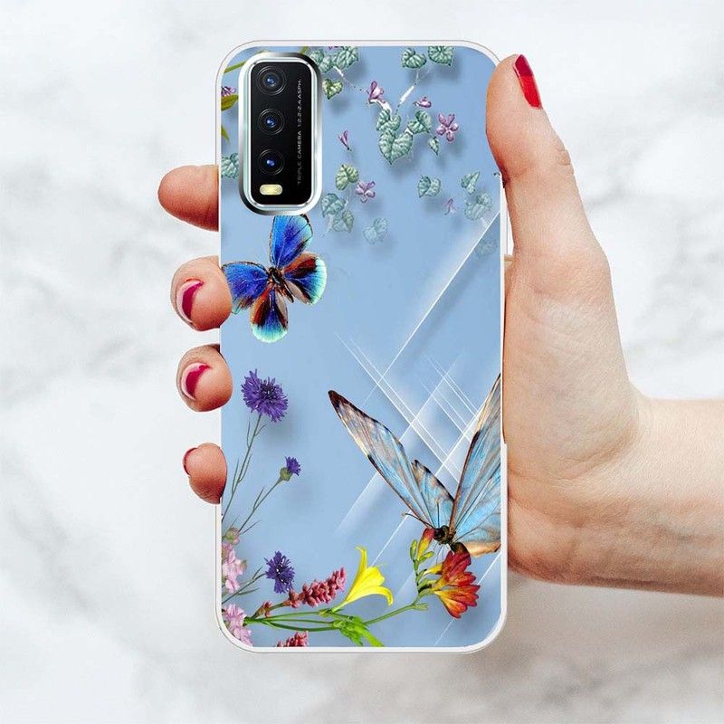 Case Club Back Cover for Vivo Y20G, Blue, Grip Case, Silicon - Image 4