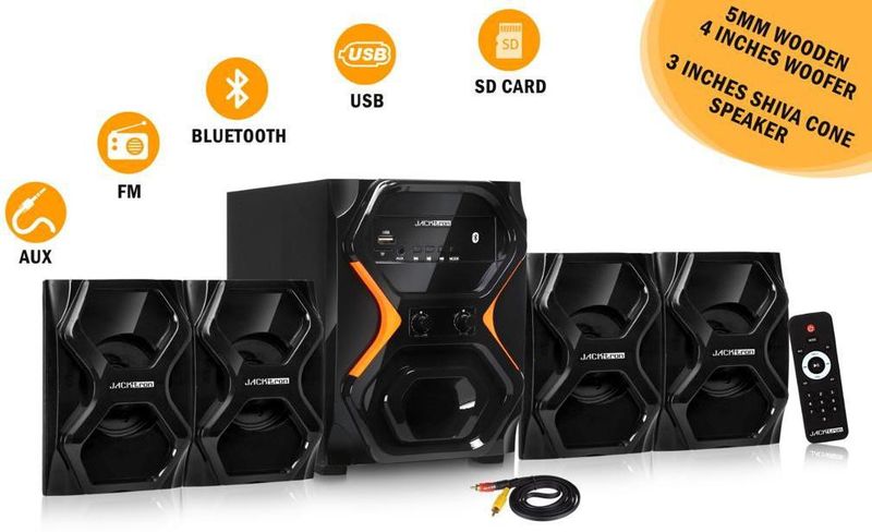 JACKTRON A2 4.1 Channel Wired Home Theatre, Black - Image 4