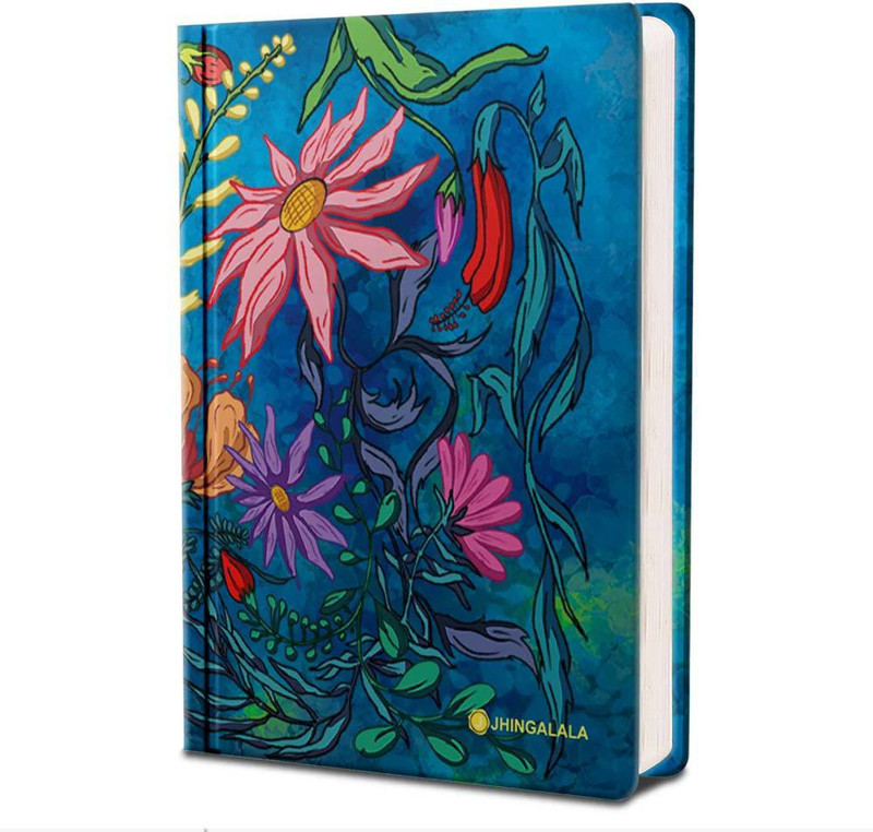 Jhingalala Sea Bloom Hard Bound Undated A5 Diary Notebook (20 X 14.5 CM, 80 GSM, 190 Ruled Perforated Pages) Diary for Writing, Gift for Friend, Perso