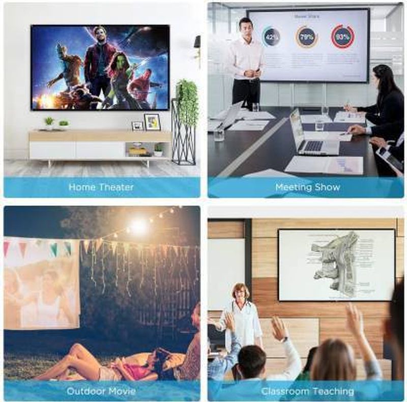 royality 73 inch 4K HD Projector Screen - Image 4
