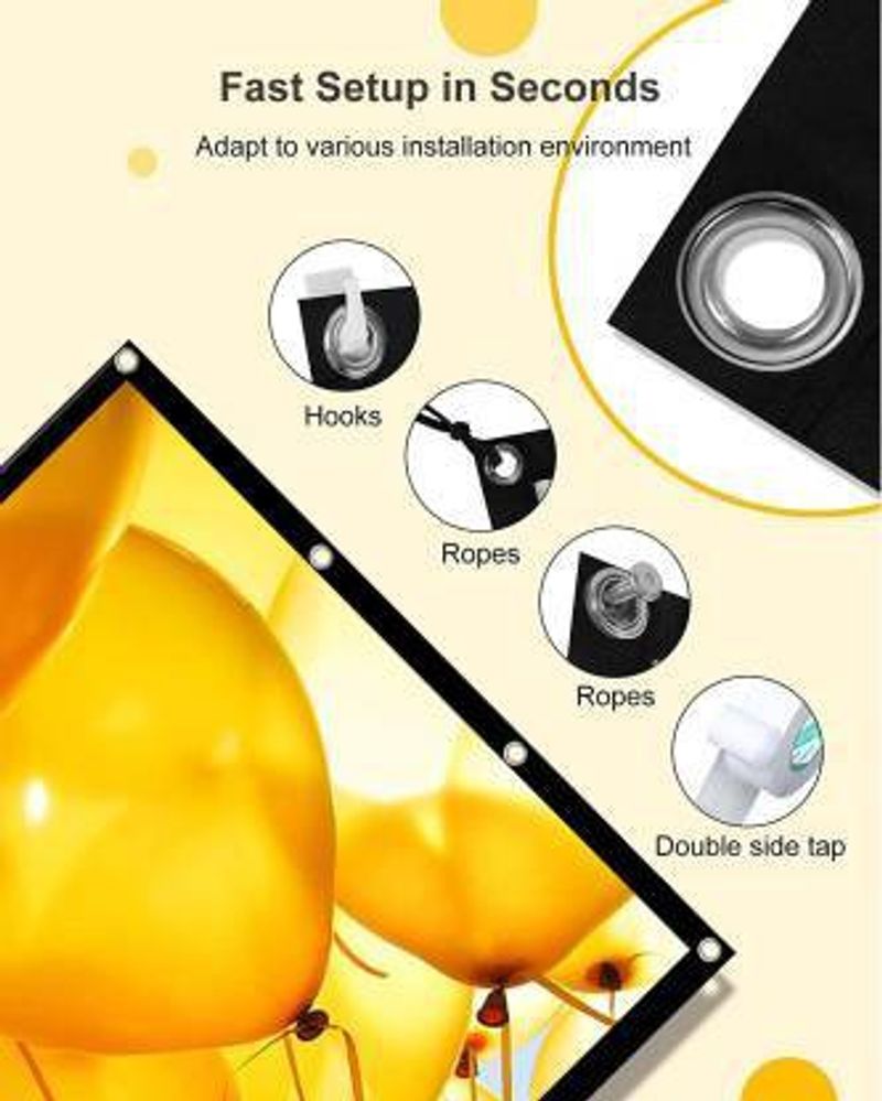 royality 73 inch 4K HD Projector Screen - Image 5