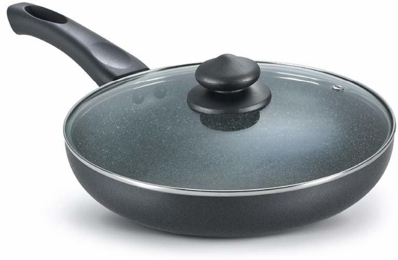 Prestige Omega Dlx Granite Finish Fry Pan 28 cm diameter with Lid 3 L capacity