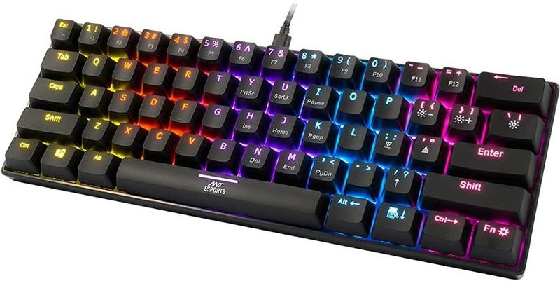 Ant Esports MK1200 Mini Wired Tenkeyless Gaming Keyboard (Black) - Image 3