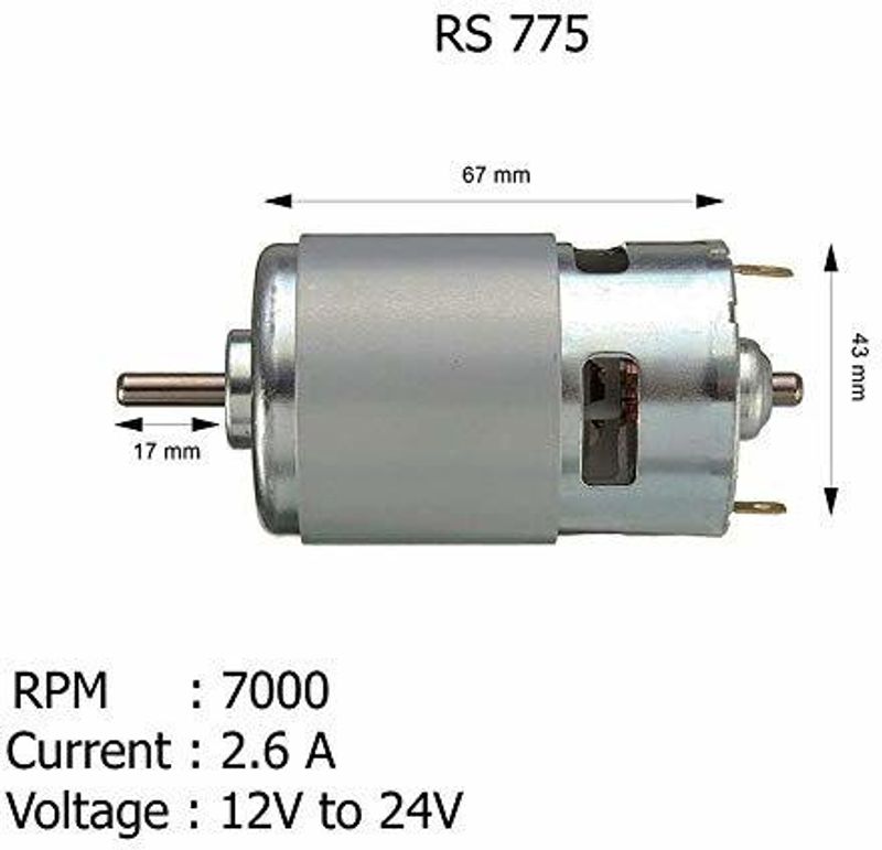 samest RS775 12V DC Motor Pack of 2 - Image 3