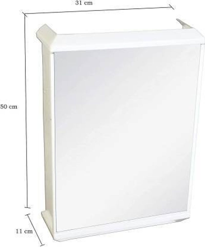 URBAN CHOICE Bathroom Mirror Cabinet 6 Shelves White - Image 4