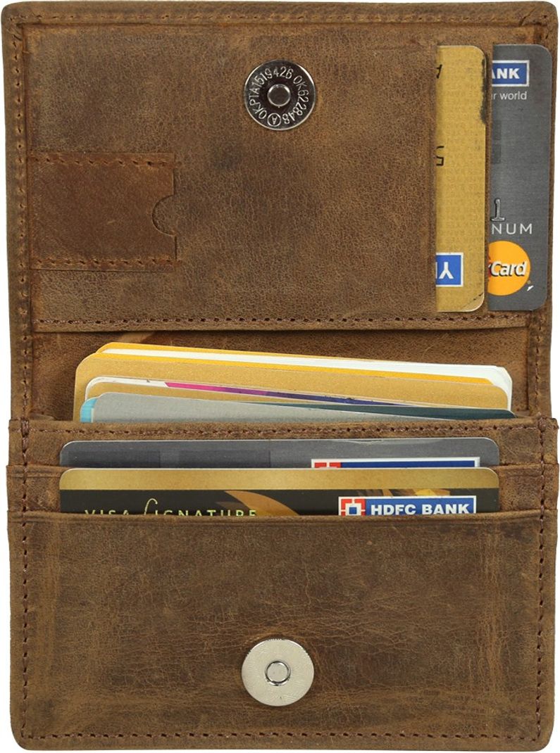 Style 98 Men Brown Leather RFID Wallet - Image 4