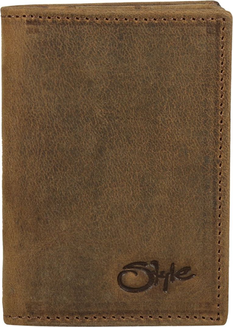 Style 98 Men Brown Leather RFID Wallet - Image 3