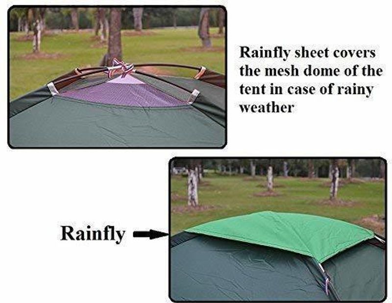 DEVICE Polyester 4-Person Dome Tent with Bag (Blue, Black) - Image 3