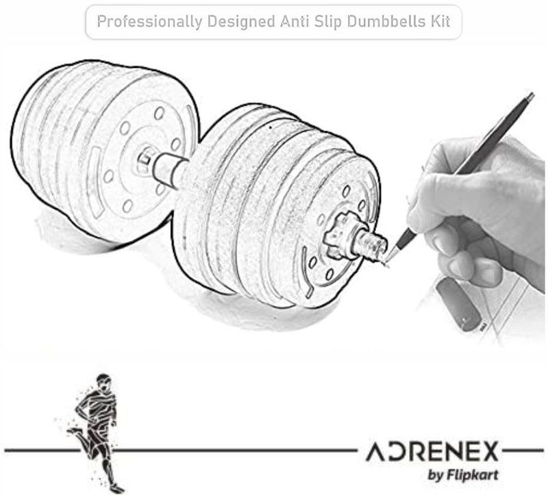 Adrenex Convertible Dumbbells Kit 8 Kg For Home Gym à¤à¤¡à¤à¤¸à¥à¤à¥à¤¬à¤² डमà¥à¤¬à¤² (8 kg) - Image 4