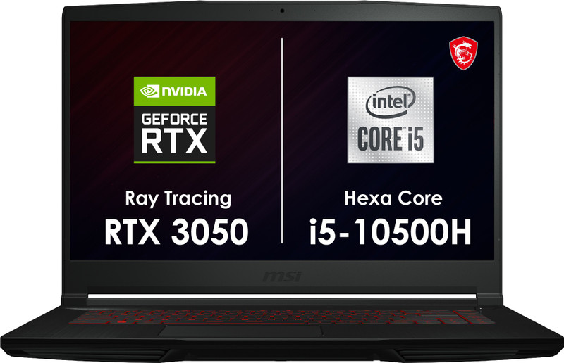 MSI GF63 Thin Intel Core i5 10th Gen 11400H - (8 GB/512 GB SSD/Windows 10 Home/4 GB Graphics/NVIDIA GeForce RTX 3050/144 Hz) GF63 Thin 10UC-607IN Gami