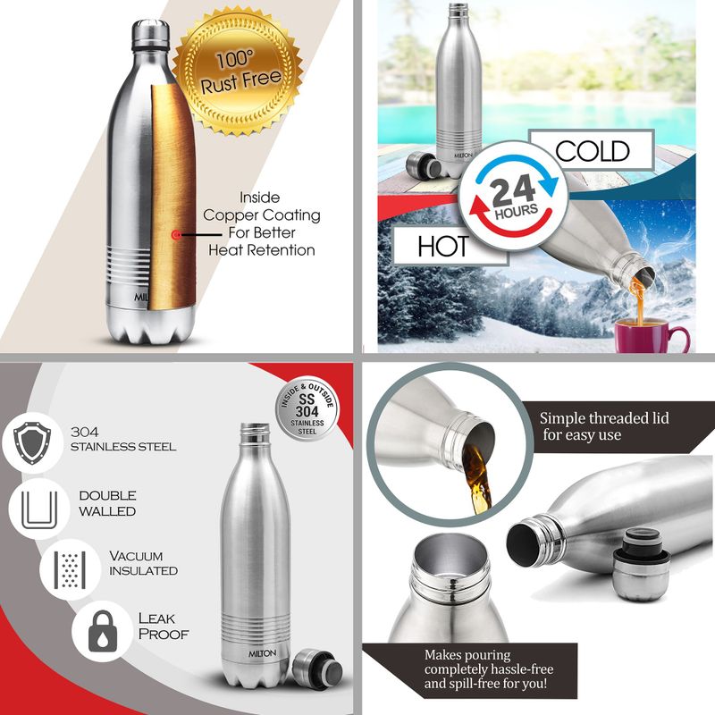MILTON Combo Set Insta Electric Stainless Steel Kettle 1.5L - Image 4