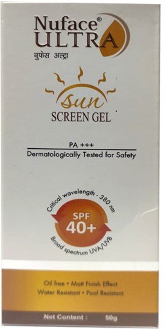 nuface sunscreen spf 50 pa ultra gel