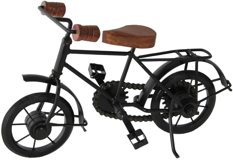 Ruby Perl Beautiful stylish iron cycle with chain and movement showpiece for multiple place decoration. Decorative Showpiece  -  28 cm (Iron, Black)