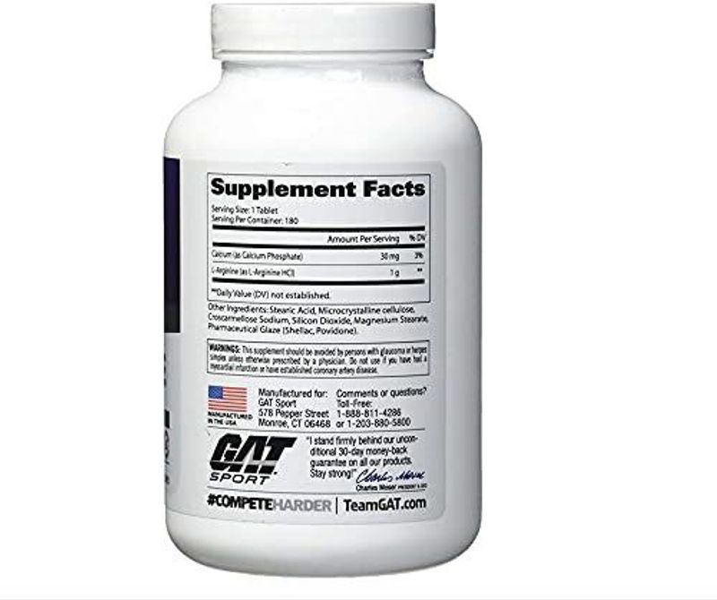 GAT SPORT L-ARGININE 180 TABLETS - Image 5