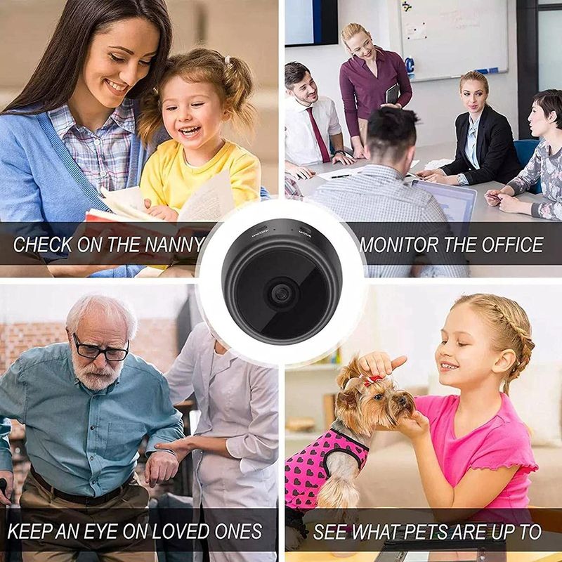 Bzrqx Mini Wireless WiFi HD 1080P Portable Home Security Cameras Sports and Action Camera (Black, 12 MP) - Image 3