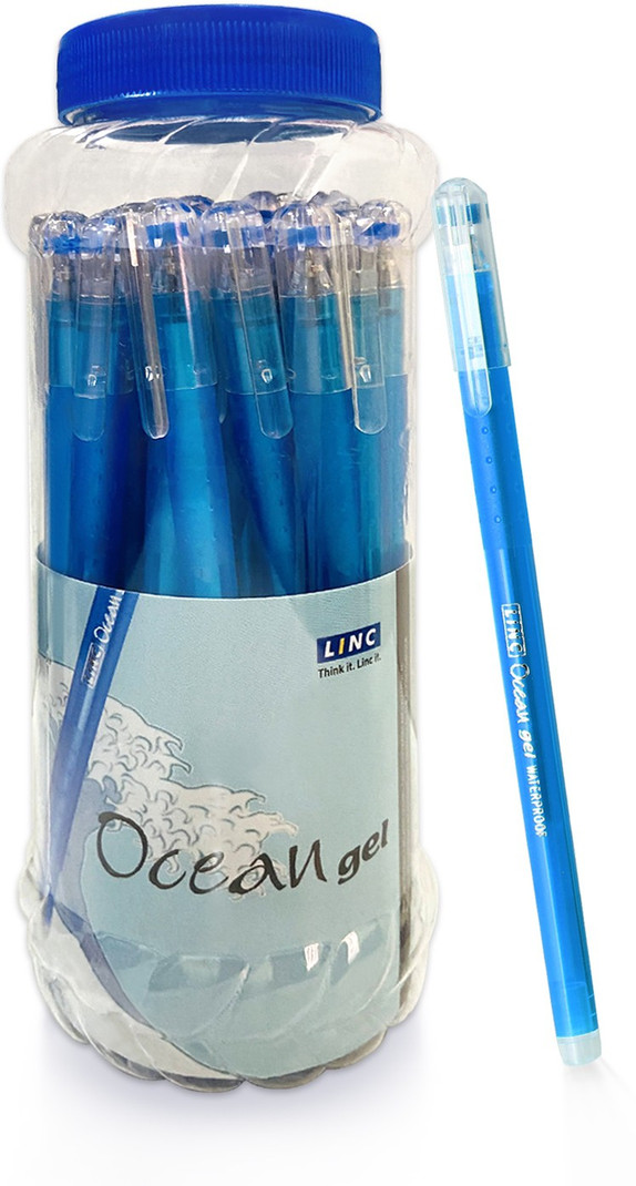 linc ocean gel pen tip 0 5mm blue ink