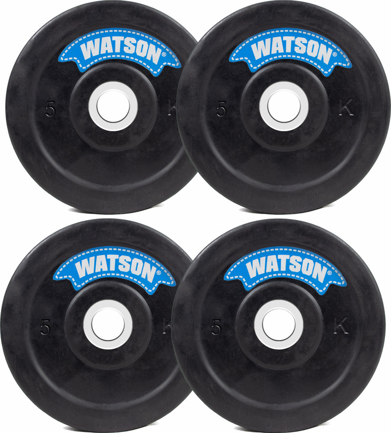 Watson 20 kg Rubber Weight Plate Set Weight Plates Set 5kg x 4 =20kg with 30 mm Home Gym Combo