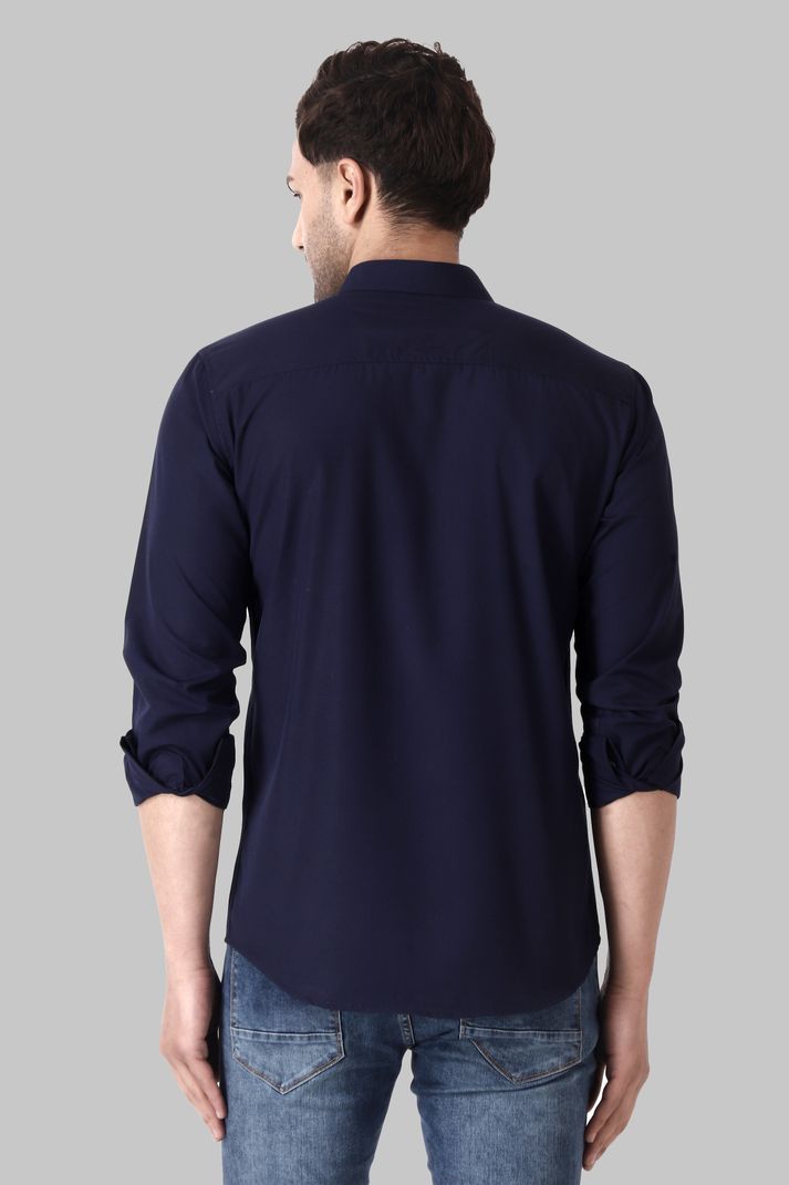 Voroxy Men's Solid Casual Spread Shirt - Image 3