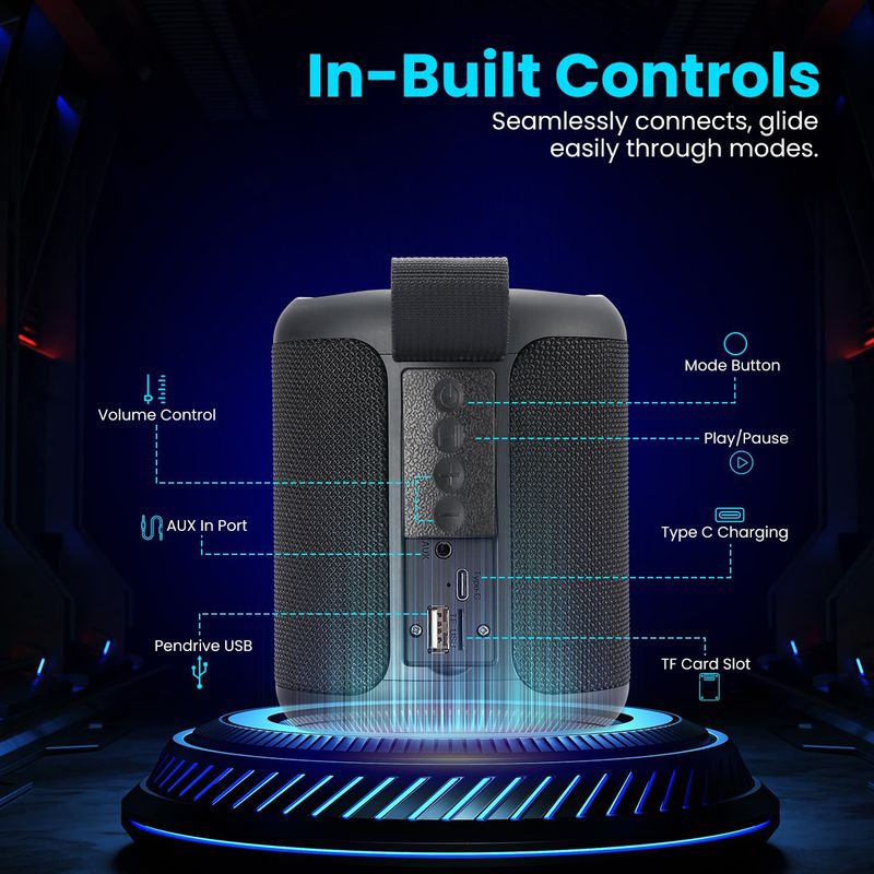 Portronics SoundDrum P 20W Bluetooth Speaker - Image 6