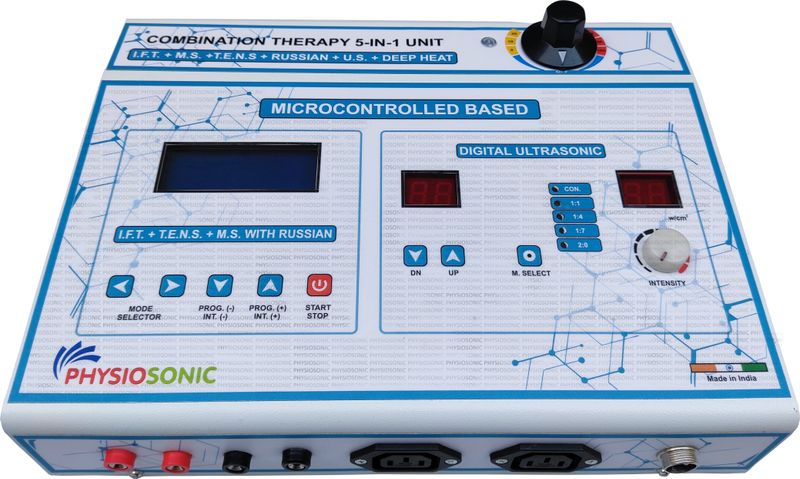 PHYSIO LIFE CARE 5-in-1 Combo IFT MS Tens Ultrasonic Deep Heat 125 - Image 3
