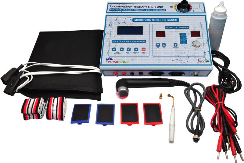 PHYSIO LIFE CARE 5-in-1 Combo IFT MS Tens Ultrasonic Deep Heat 125 - Image 2