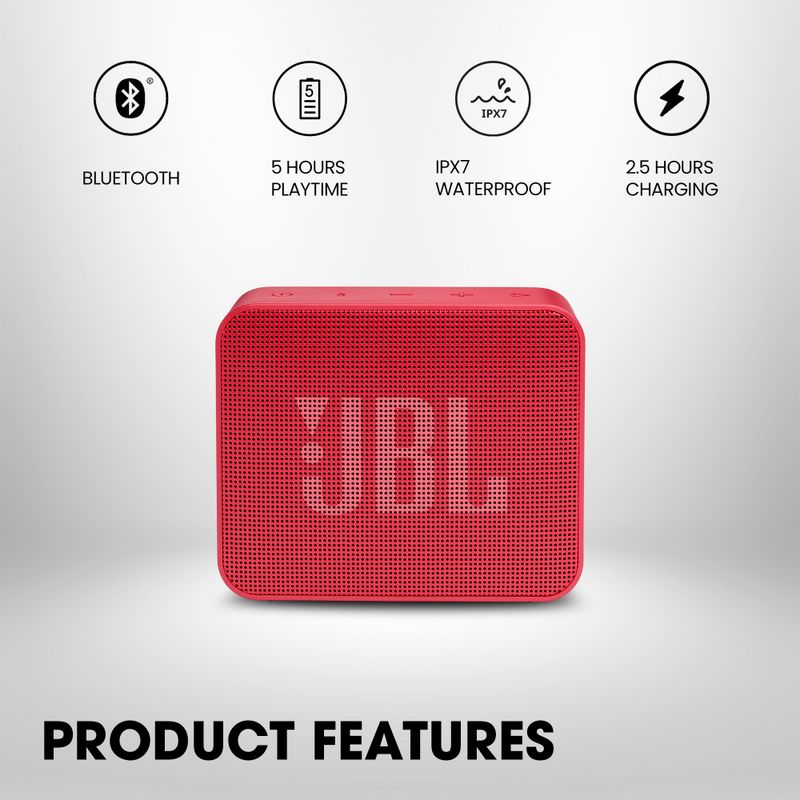 JBL Go Essential Bluetooth Speaker, Red - Image 8