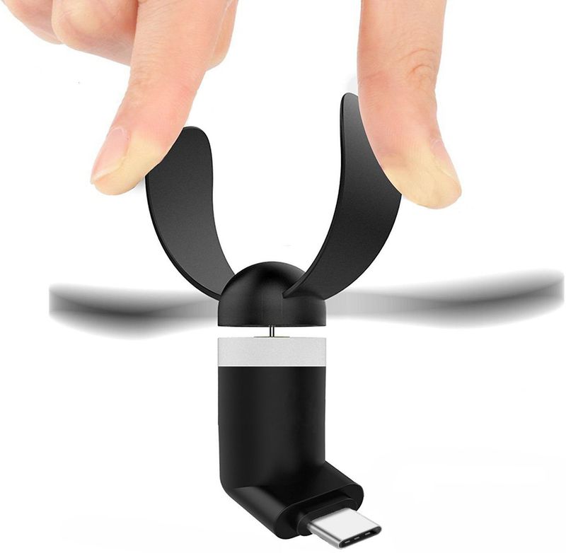 TECHGEAR Type C Mini USB Phone Fan Black - Image 3