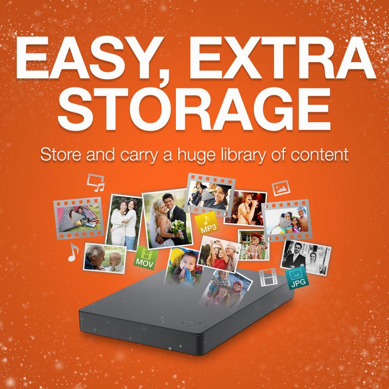 Seagate Basic Portable 1TB External HDD USB 3.0 - Image 5