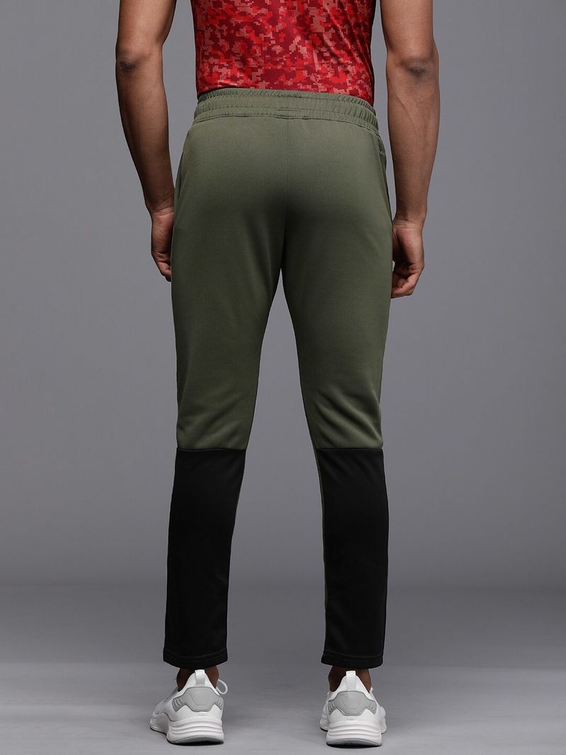 WROGN Men Olive Colorblock Track Pants - Image 5