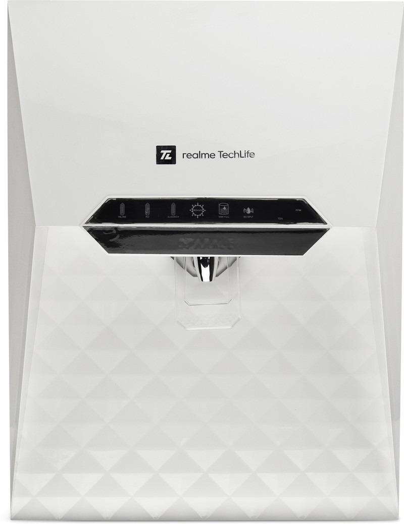 realme TechLife realpure Water Purifier 10 L RO + UV + UF Water Purifier Suitable for all - Borewell, Tanker, Municipality Water (White)