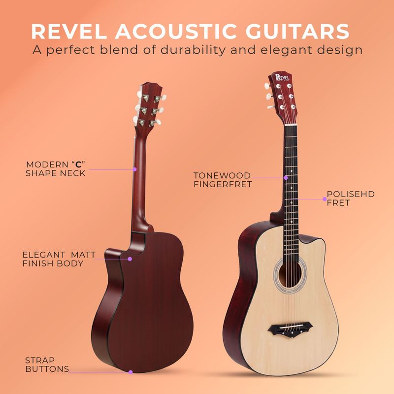 REVEL RVL-38C-LGP-NT Acoustic Guitar - Image 5