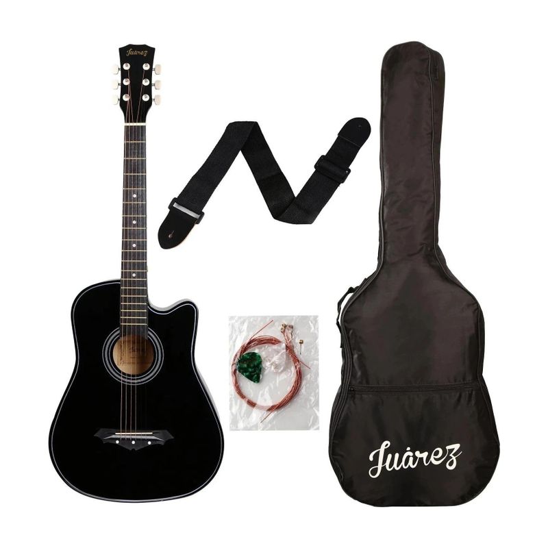 Juarez JRZ38C/BK Linden Wood Acoustic Guitar - Image 2