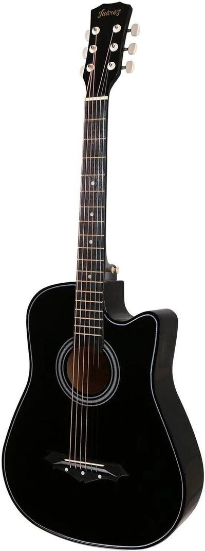 Juarez JRZ38C/BK Linden Wood Acoustic Guitar - Image 4