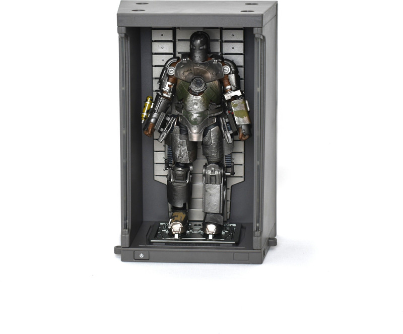 MARVEL Iron Man Mark I Action Figure Collectible with LED Light, Collectibles ZD Toys Multicolor