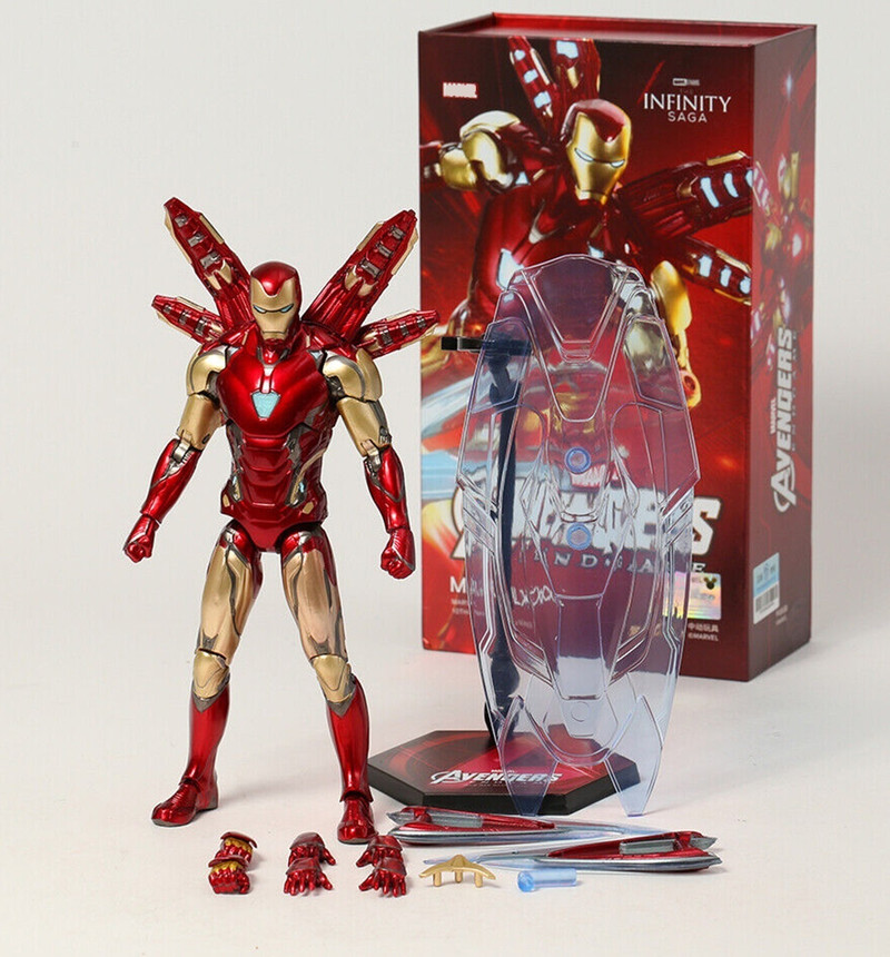 Delite New IRON MAN Endgame Battle Avengers ZD TOYS Action Figure 7 inch Limited Model Multicolor