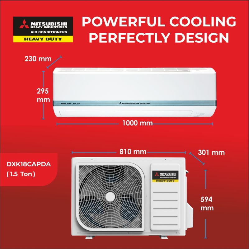 MITSUBISHI HEAVY INDUSTRIES 2026 1.5 Ton 2 Star Split AC - Image 4