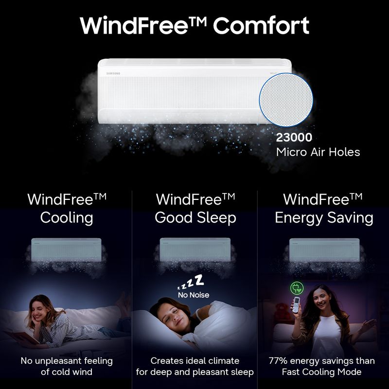 Samsung Bespoke AI 1.5 Ton 3 Star WindFree Inverter AC - Image 6