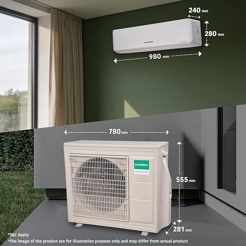 O General 2025 1.5 Ton 3 Star Split Inverter AC - Image 4