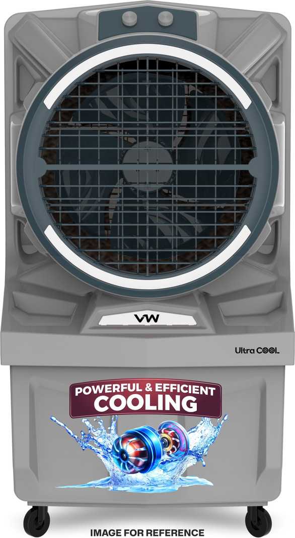 VW 125 L Desert Air Cooler With Bacteria Free Cooling Pad Technology (Grey, Ultra cool 125L)