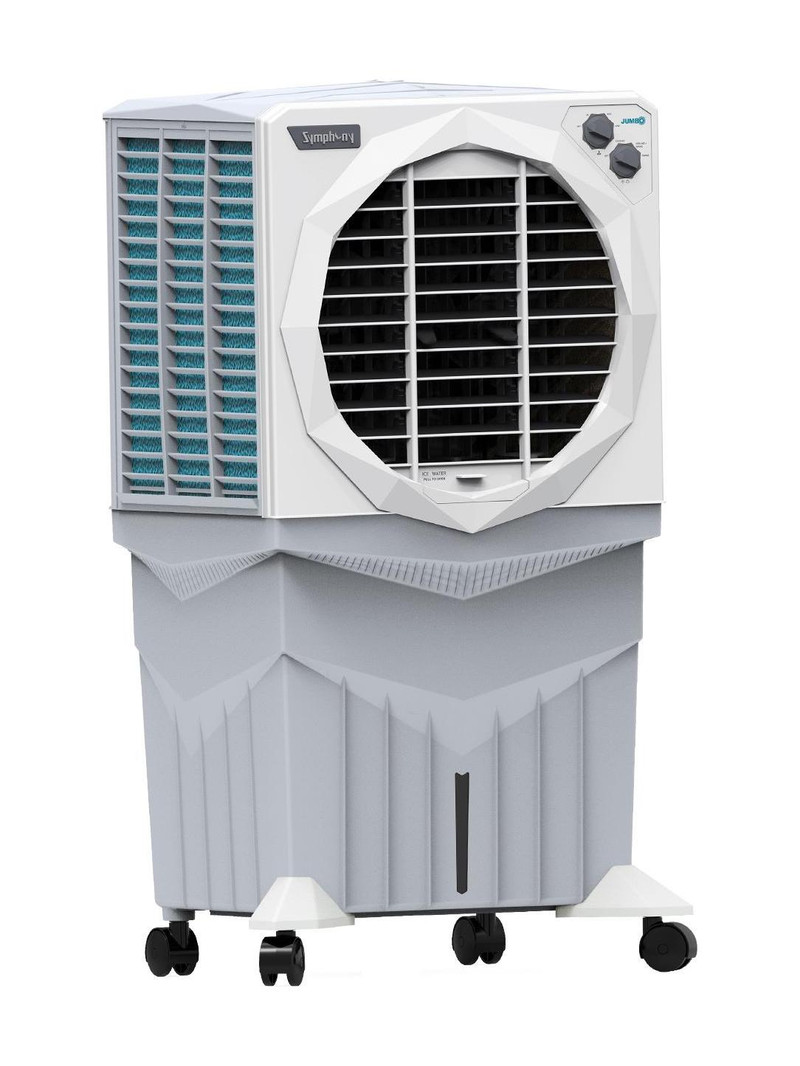 Symphony 75 L Desert Air Cooler with 3 side Honeycomb Cooling Pad CFD Technology Inverter Compatible White, Jumbo 75XL +