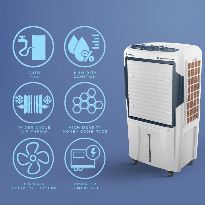 Crompton 65L Desert Air Cooler (Black) - Image 5