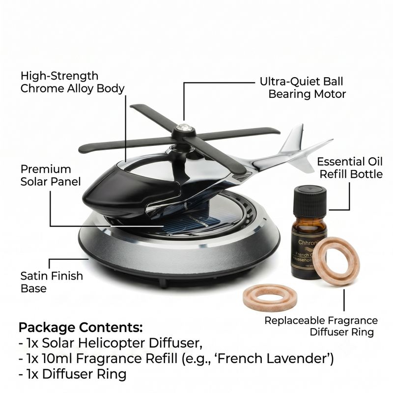 mridaksh Solar Powered Car Air Freshener - Image 3