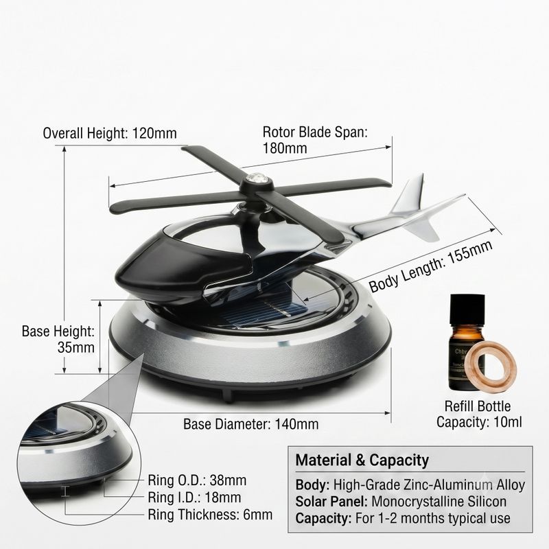 mridaksh Solar Powered Car Air Freshener - Image 4