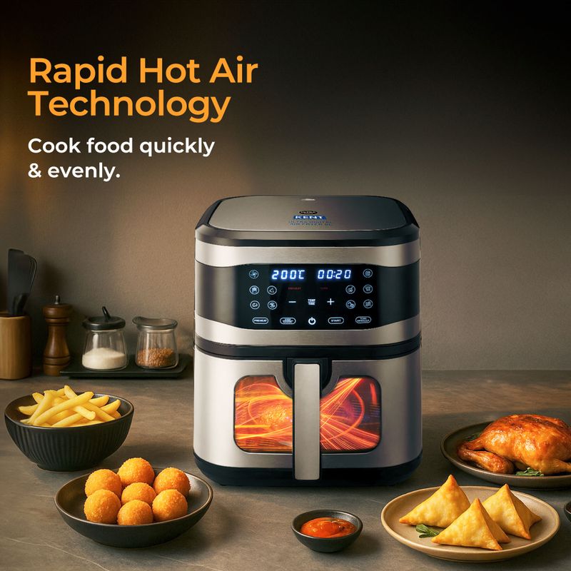 KENT Ultra Digital Air Fryer 8L Silver - Image 5