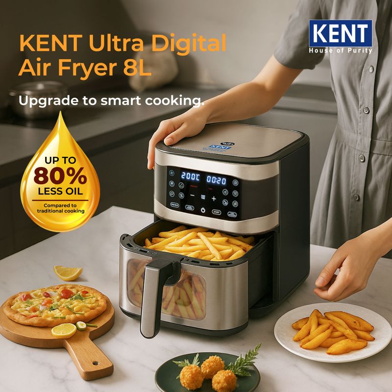 KENT Ultra Digital Air Fryer 8L Silver - Image 3