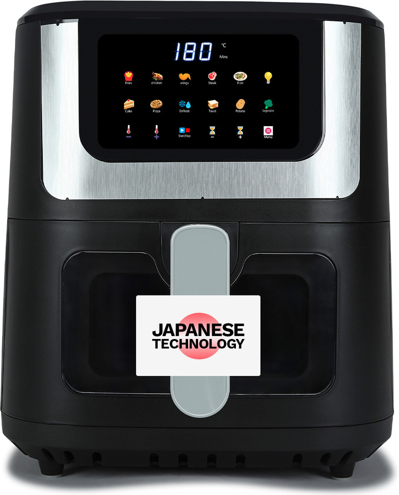 Sansui Kurkura Magic With 85% Less Oil Consumption, Digital Touchscreen with Color Display, 4kV Surge Protection Air Fryer 7 L