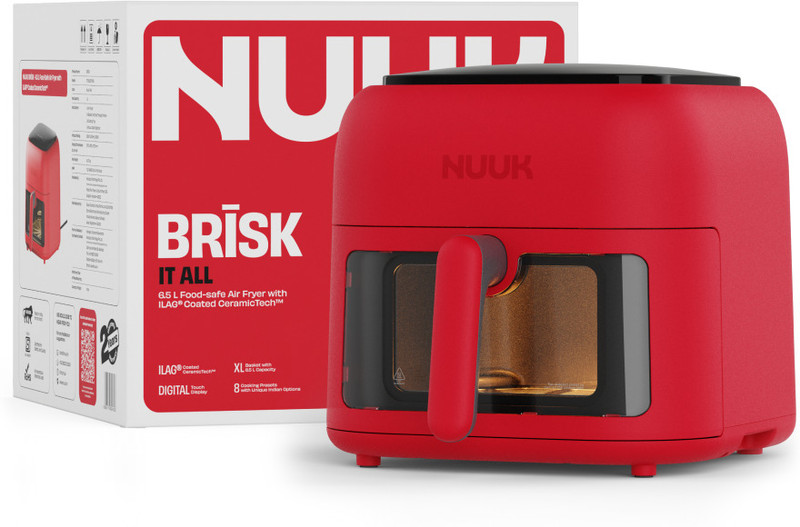 Nuuk FT391237RDB ILAG certified by CeramicTech Air Fryer (6.5 L)